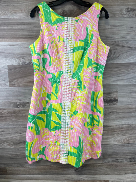 Green & Pink Dress Designer Lilly Pulitzer, Size L