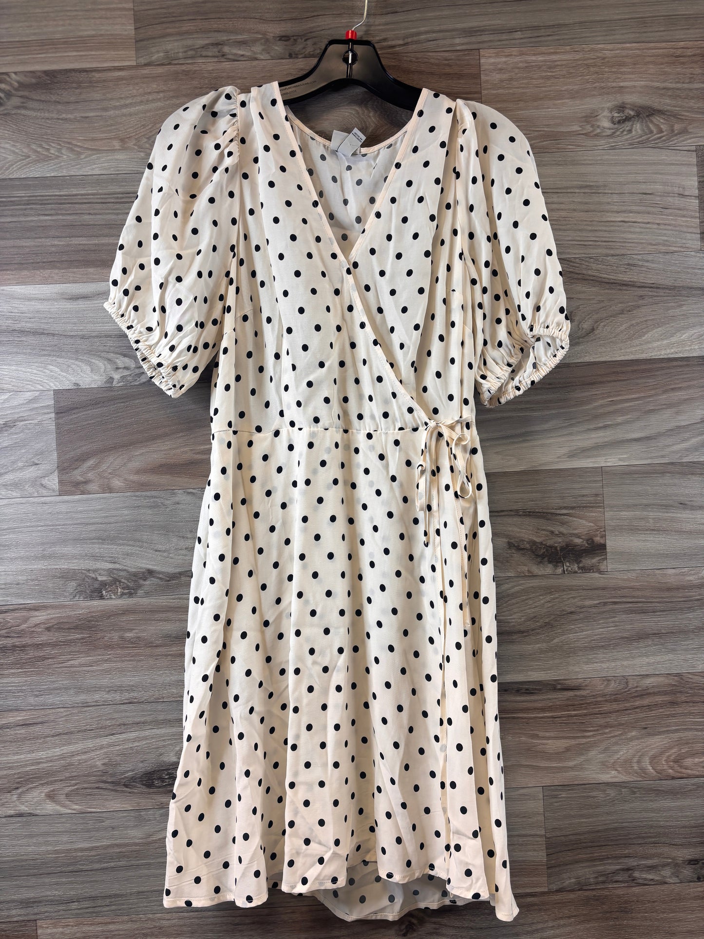 Dress Casual Midi By A New Day In Polkadot Pattern, Size: M