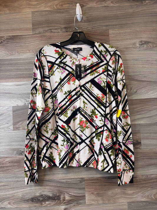 Cardigan By Lord And Taylor In Black & Pink, Size: L