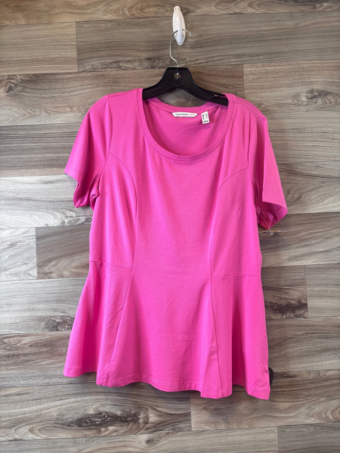 Top Short Sleeve By Isaac Mizrahi Live Qvc In Pink, Size: M