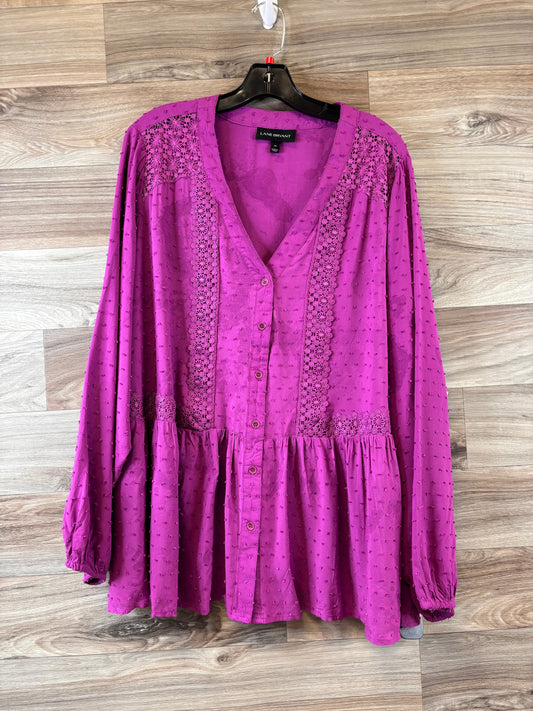 Purple Top Long Sleeve Lane Bryant, Size 3x