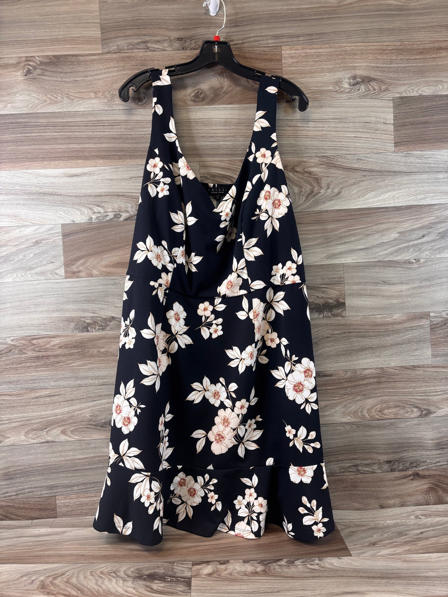 Floral Print Dress Casual Midi Trixxi, Size 3x