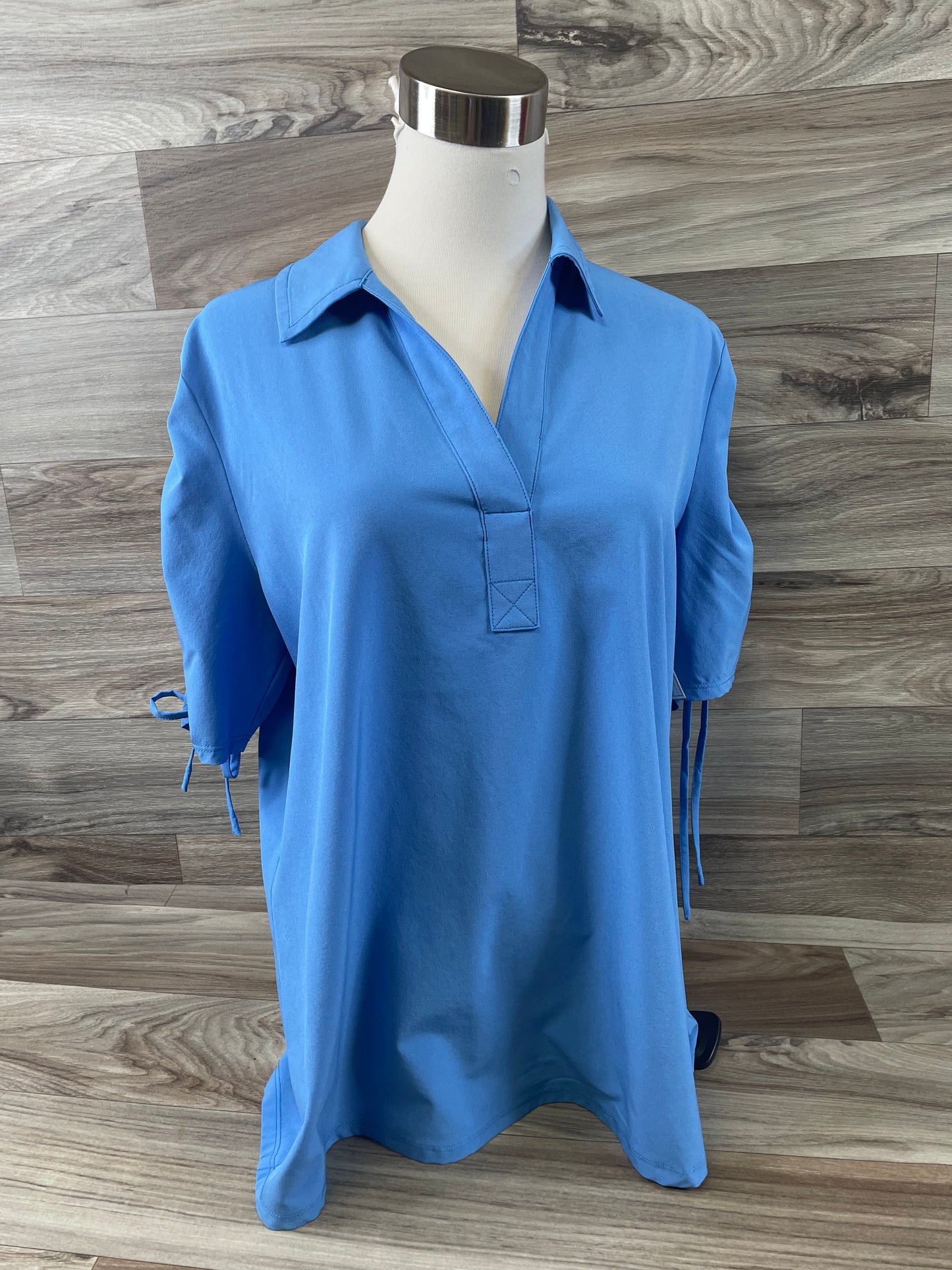 Blue Top Short Sleeve Chicos, Size M