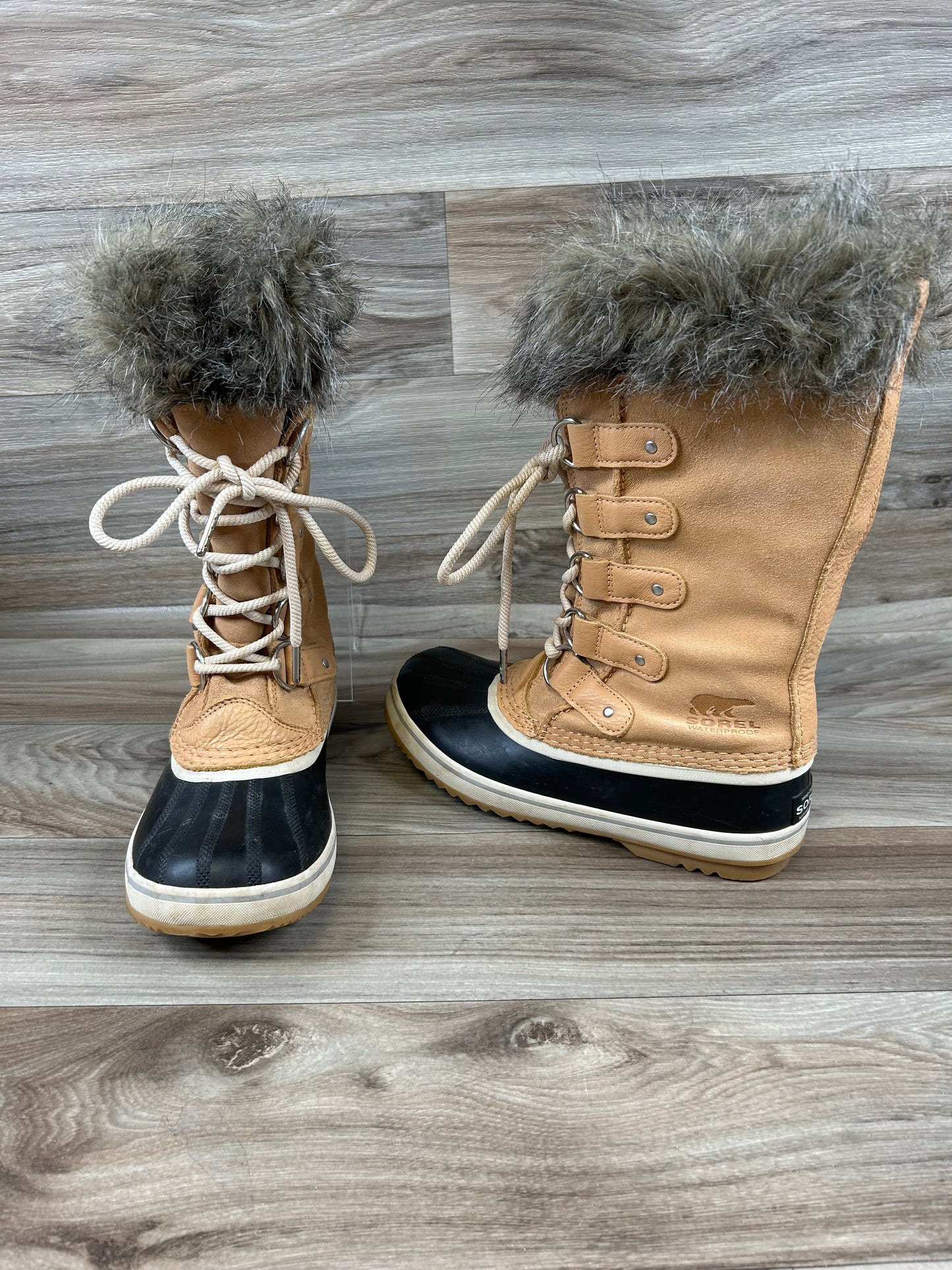 Boots Snow By Clothes Mentor In Tan, Size: 7