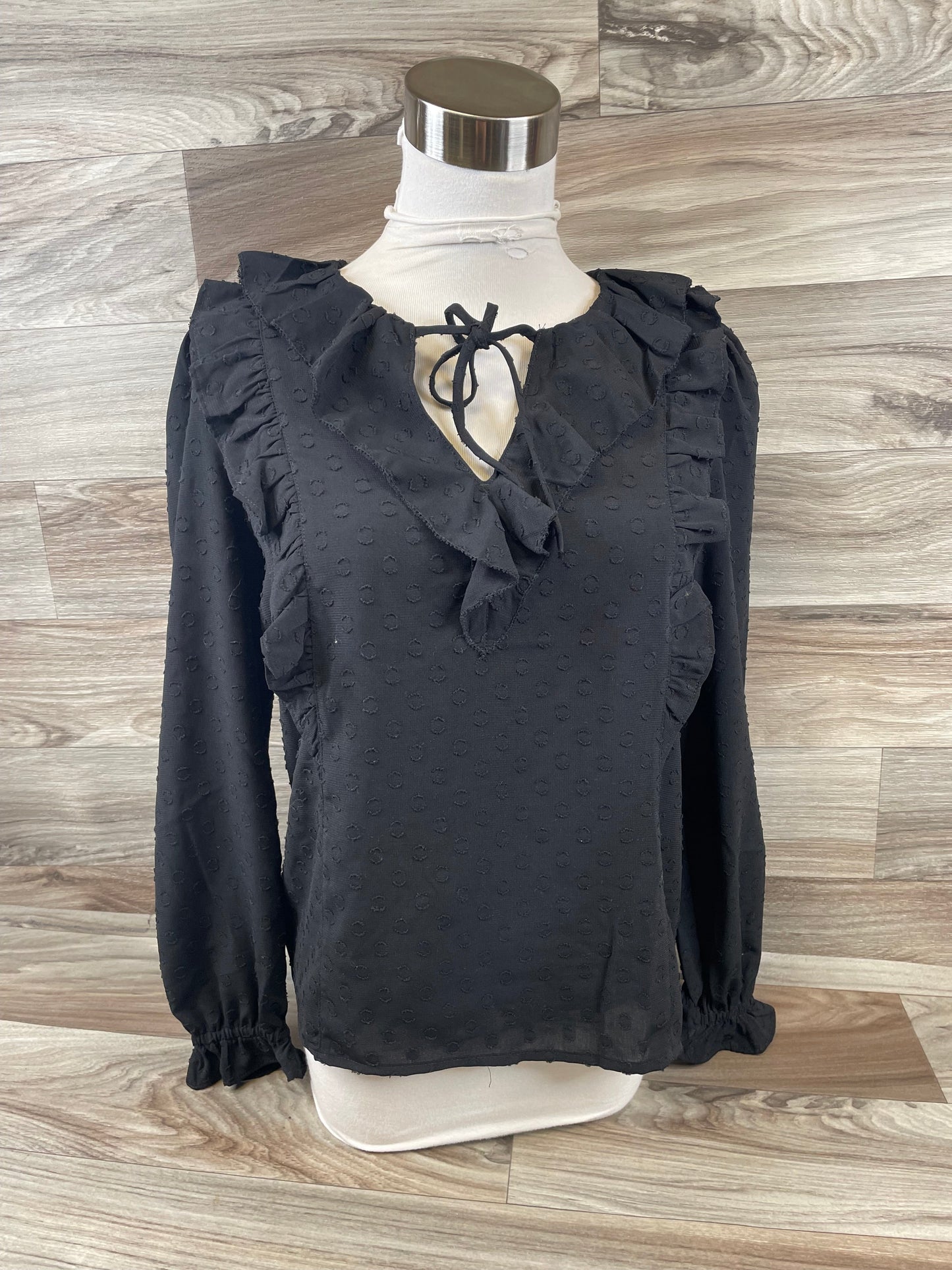 Top Long Sleeve By Loft In Black, Size: S