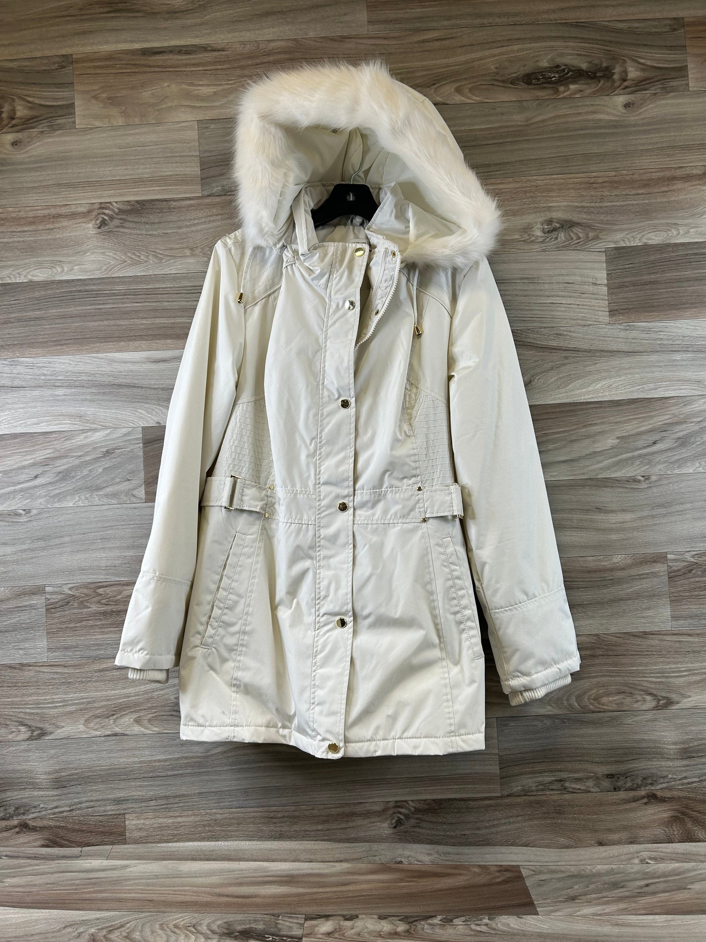 Coat Parka By Susan Graver In White, Size: L