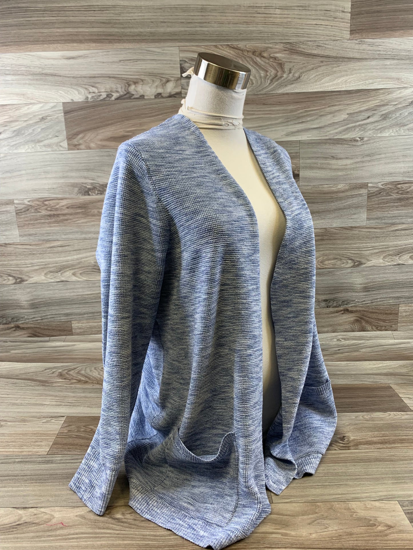 Sweater Cardigan By Cj Banks In Blue, Size: 1x