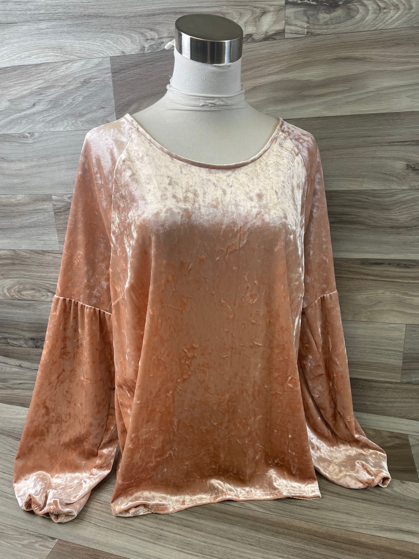 Top Long Sleeve By Lc Lauren Conrad In Peach, Size: Xl