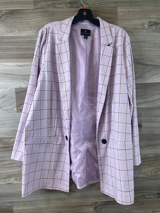 Blazer By Worthington In Purple & White, Size: Xxl