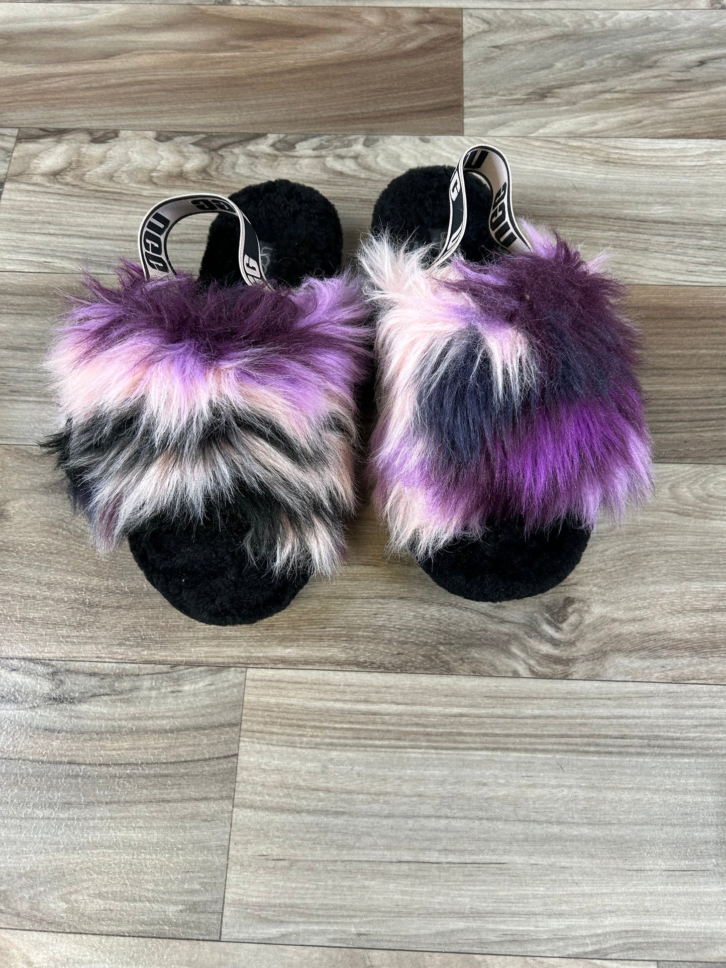 Slippers Designer By Ugg In Black & Purple