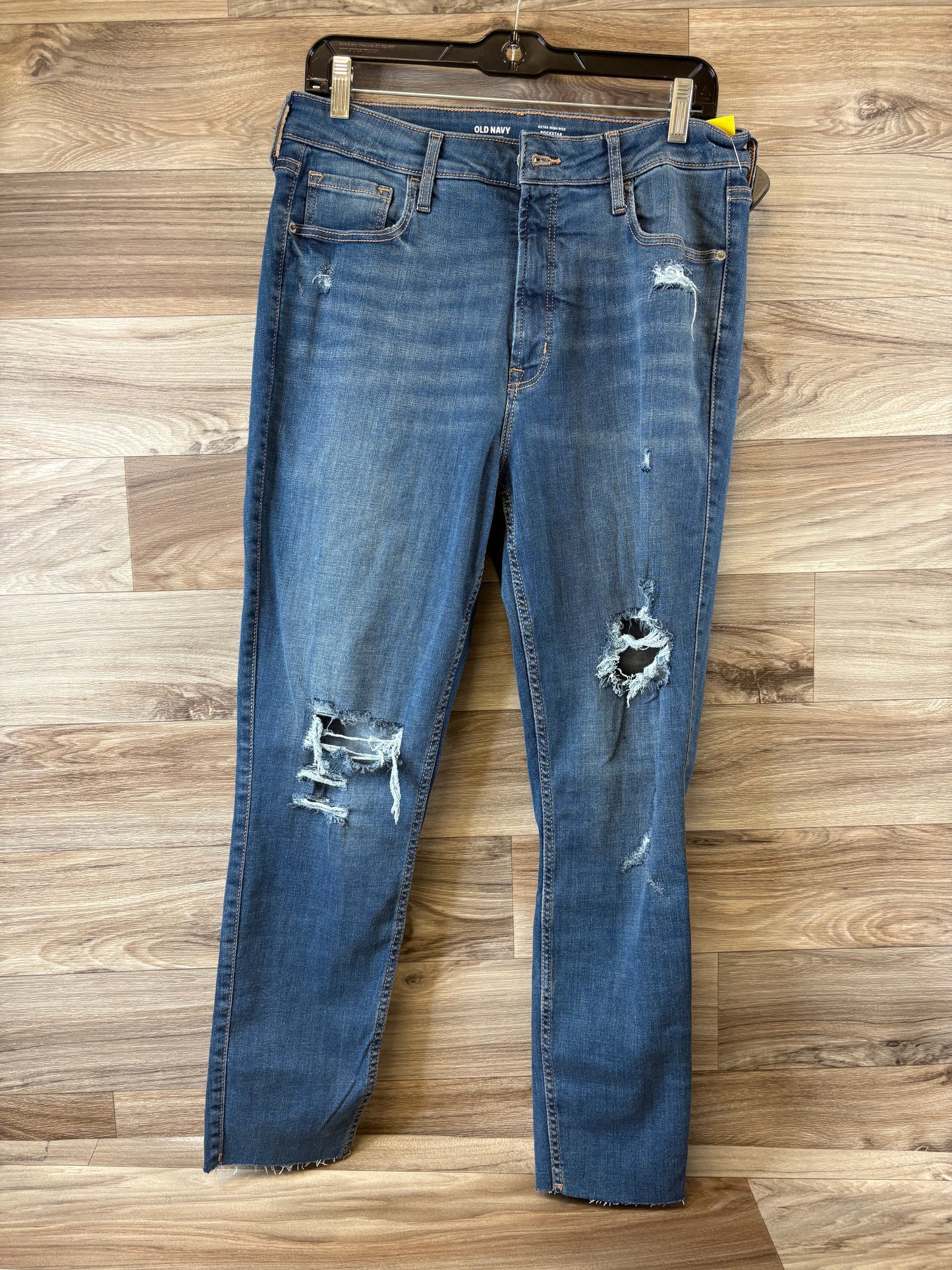 Jeans Skinny By Old Navy In Blue Denim, Size: 12