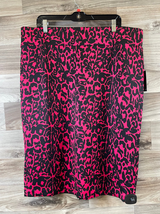 Skirt Midi By Eloquii In Animal Print, Size: 20