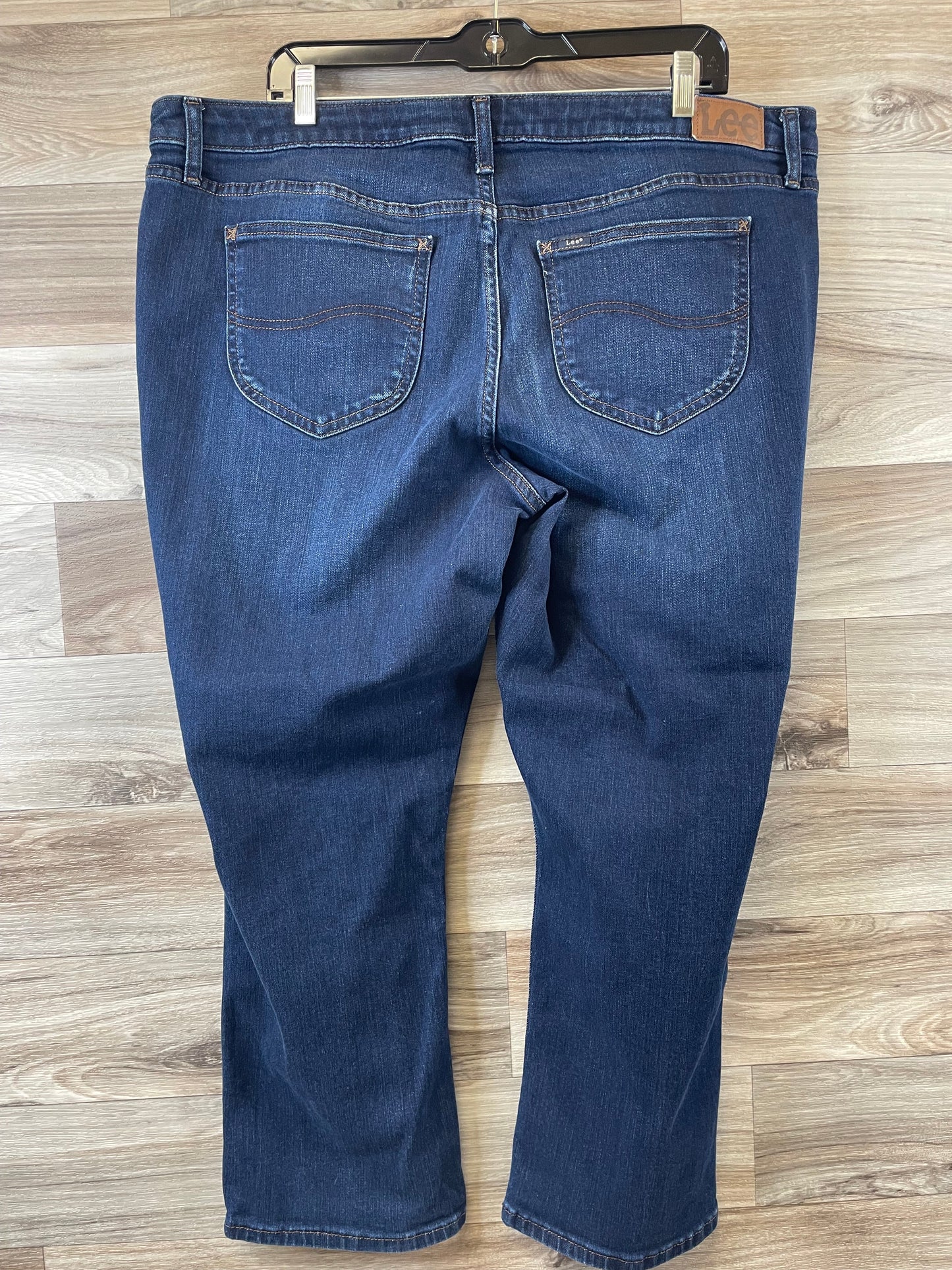 Jeans Straight By Lee In Blue Denim, Size: 20