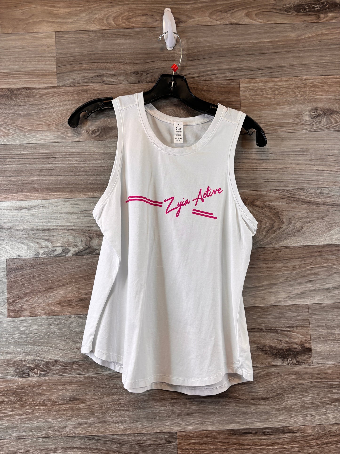 Pink & White Athletic Tank Top Zyia, Size M