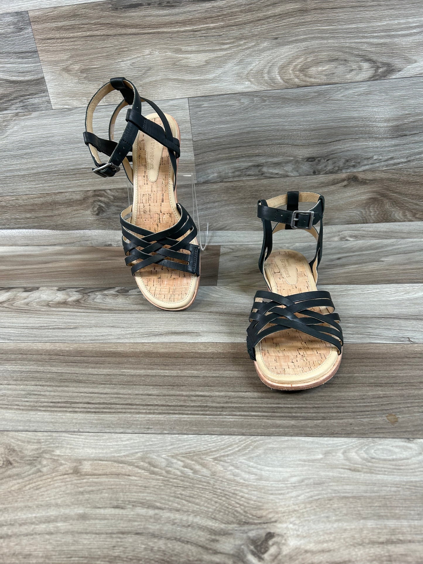 Black & Tan Sandals Flats Timberland, Size 8.5