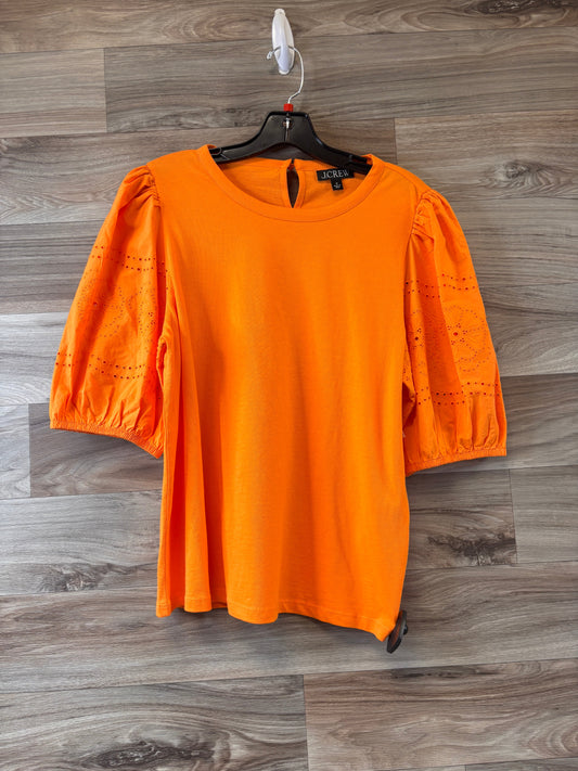 Top Short Sleeve Basic By J. Crew In Orange, Size: M