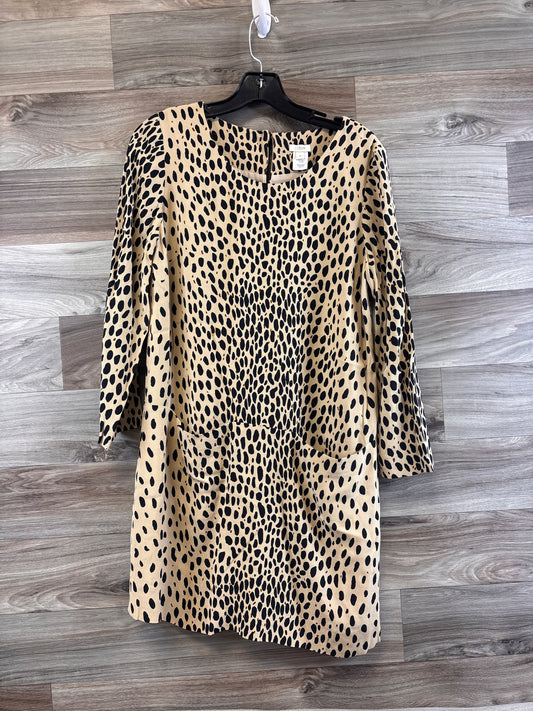 Dress Casual Midi By J. Crew In Black & Tan, Size: S