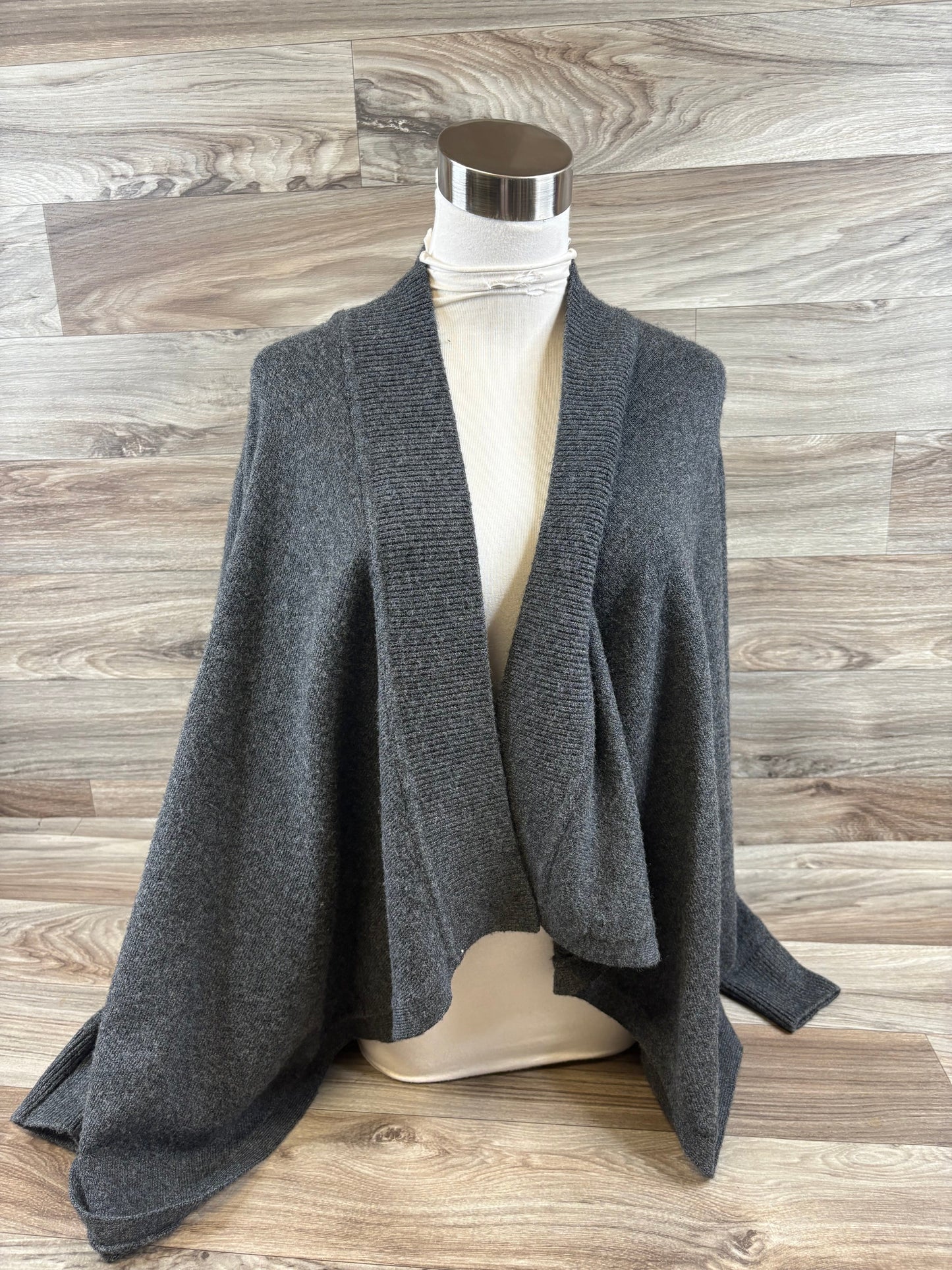 Sweater Cardigan By Loft In Grey, Size: S