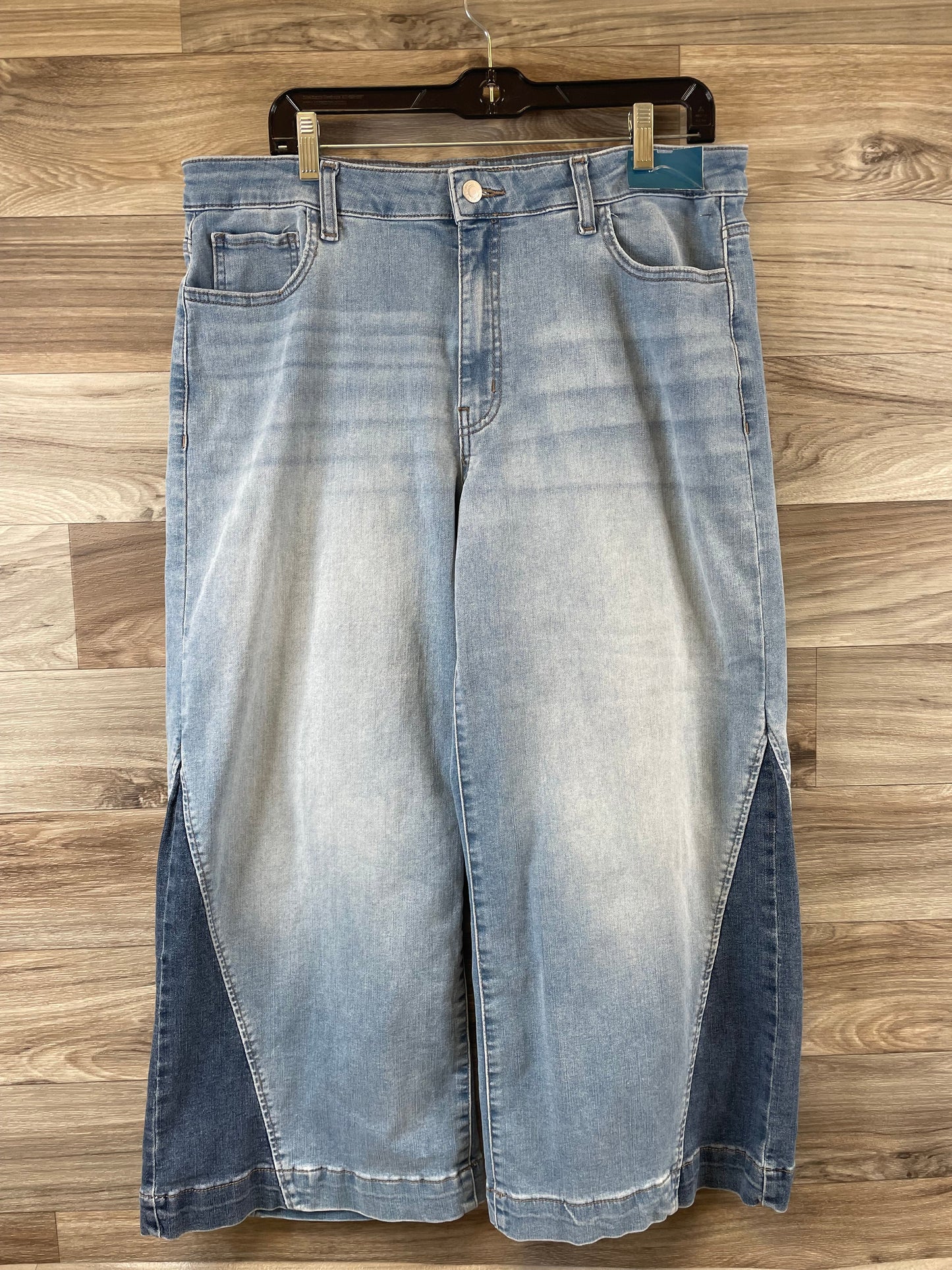 Jeans Wide Leg By Time And Tru In Blue Denim, Size: 14