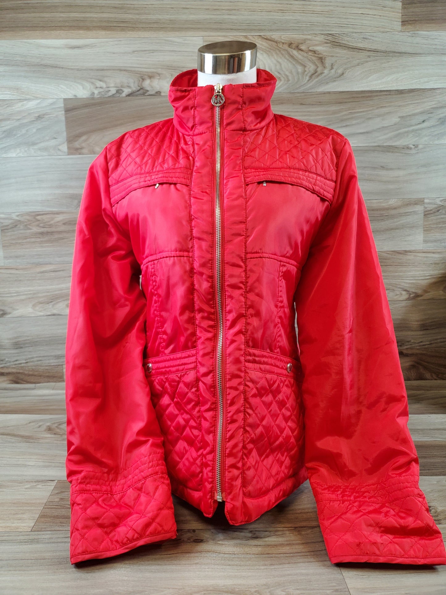 Jacket Puffer & Quilted By Michael By Michael Kors In Red, Size: L