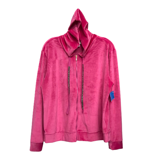 Jacket Fleece By Charter Club In Pink, Size: L