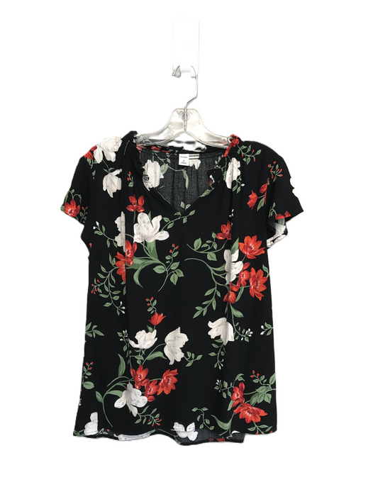 Floral Print Top Short Sleeve By Old Navy, Size: M