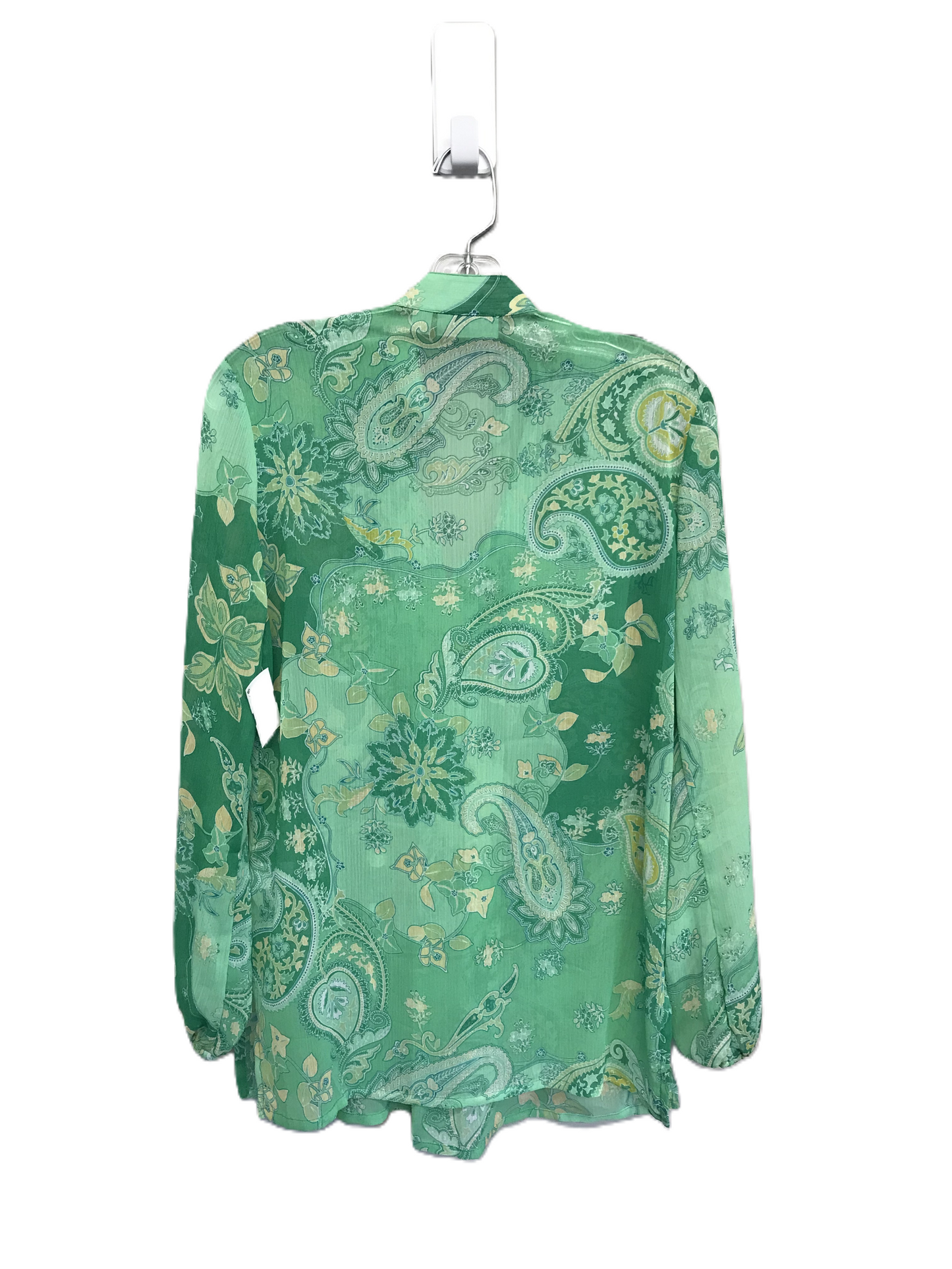 Paisley Print Top Long Sleeve By Susan Graver, Size: Xs