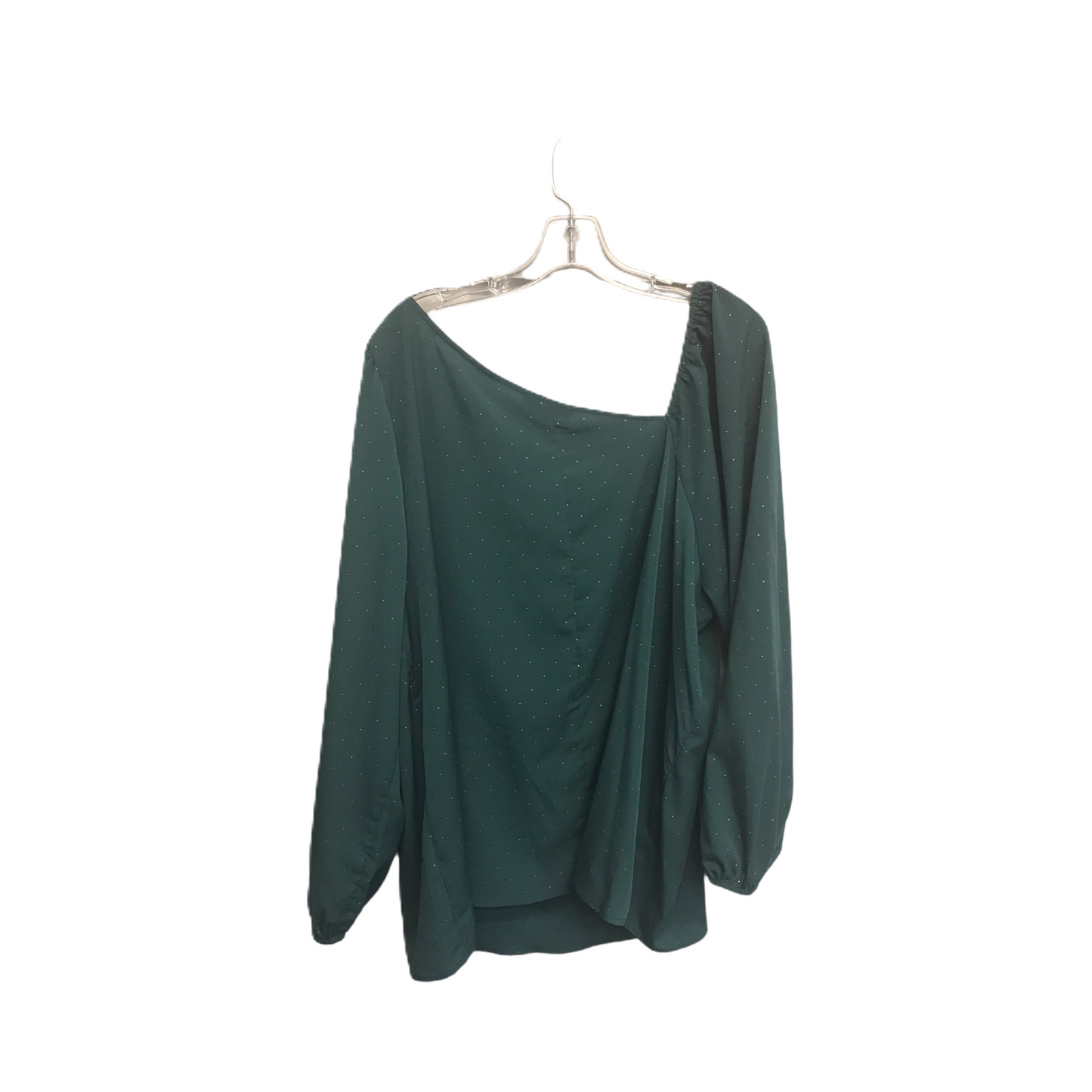 Green & Silver Top Long Sleeve By Lane Bryant, Size: 22