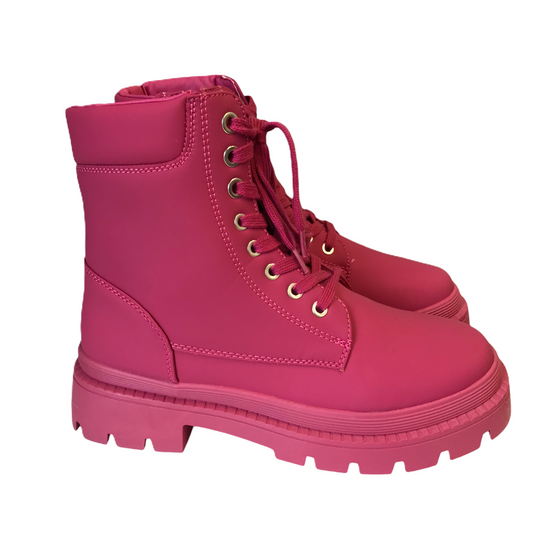 Boots Hiking By Shoedazzle In Pink, Size: 9.5