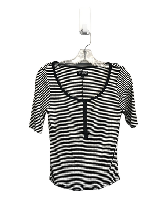 Black & White Top Short Sleeve Basic By J. Crew, Size: S