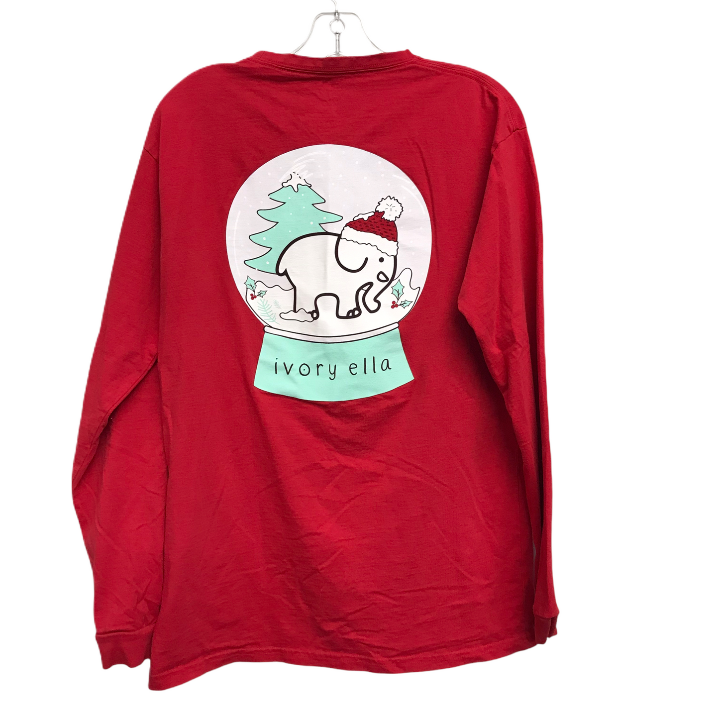 Top Long Sleeve By Ivory Ella In Red, Size: M