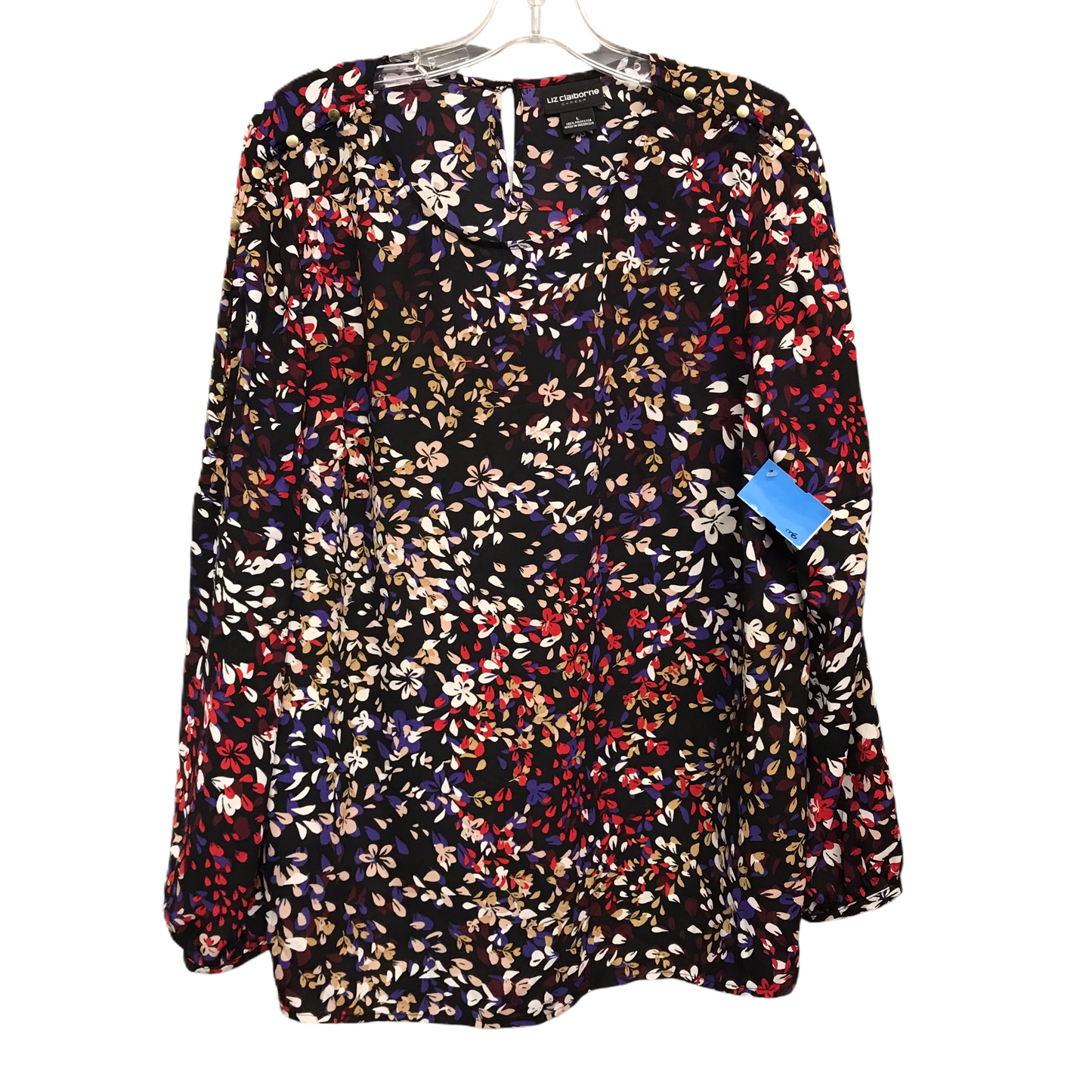 Top Long Sleeve By Liz Claiborne In Multi-colored, Size: L