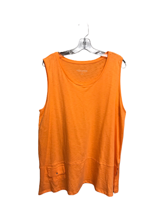 Orange Top Sleeveless By Soft Surroundings, Size: 1x