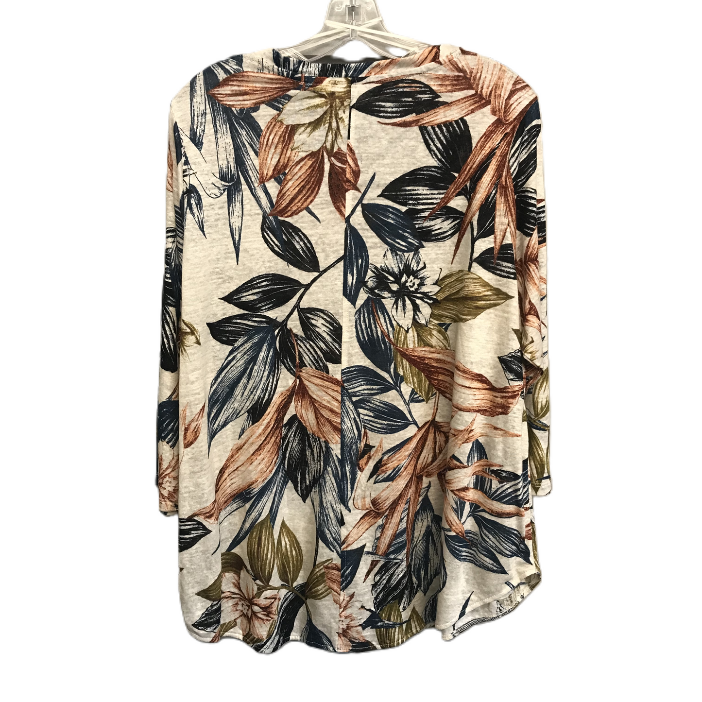 Floral Print Top Long Sleeve By C And C, Size: 1x