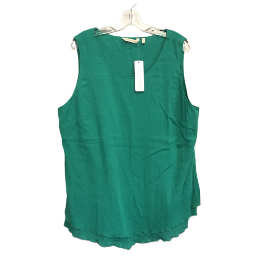 Green Top Sleeveless By Soft Surroundings, Size: 1x