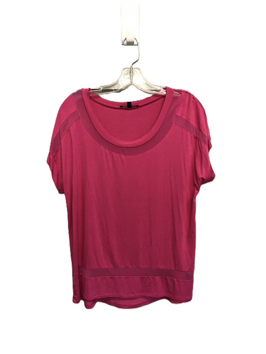 Pink Top Short Sleeve By Cable And Gauge, Size: L