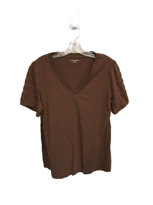 Brown Top Short Sleeve By Lane Bryant, Size: Xl