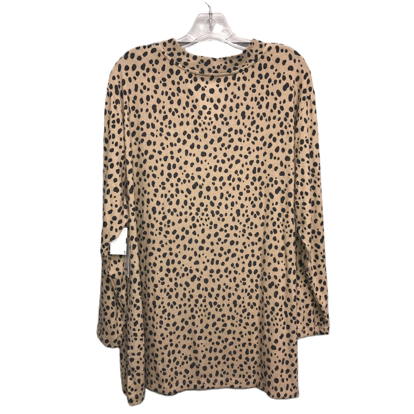 Top Long Sleeve By Croft And Barrow In Animal Print, Size: 1x