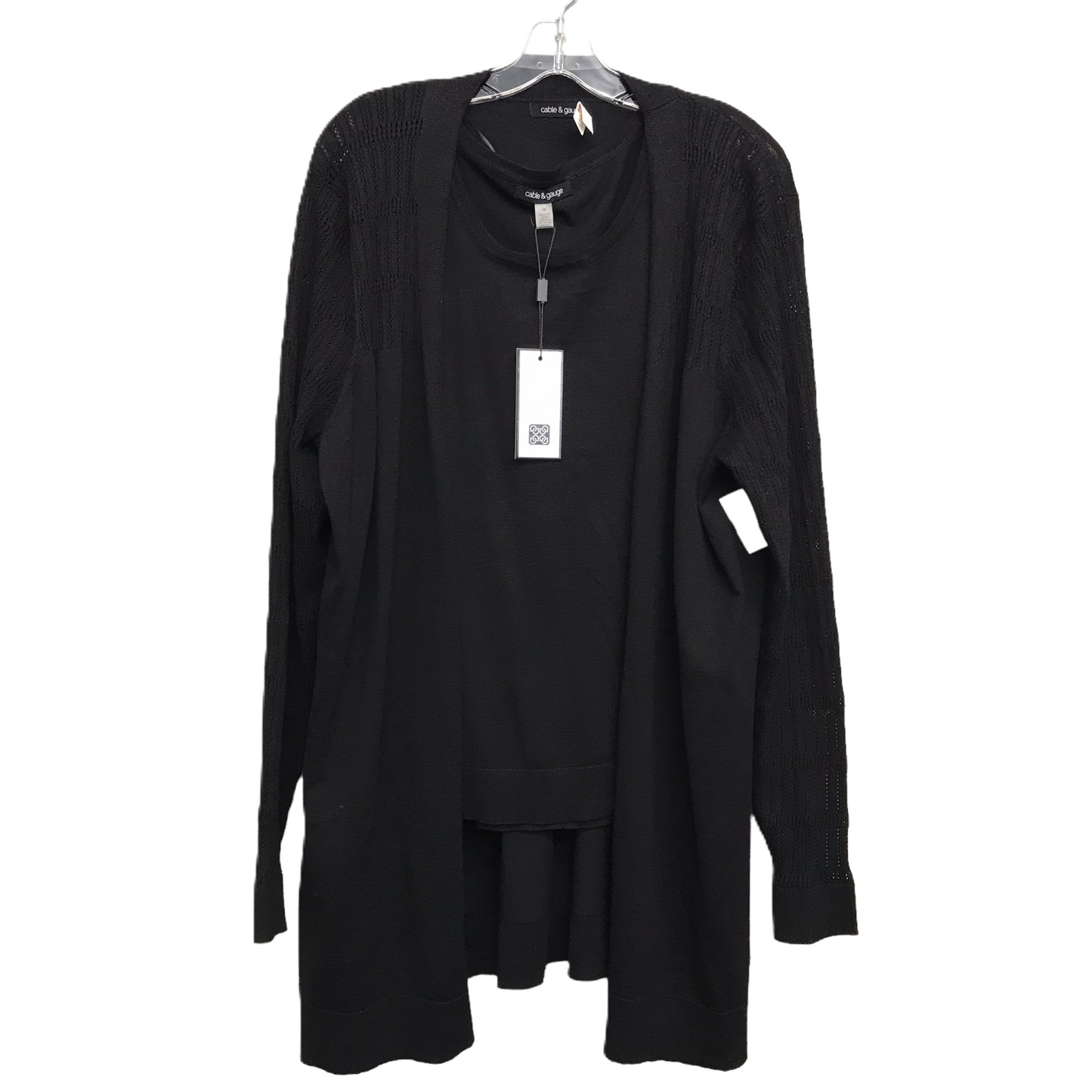 Sweater 2pc By Cable And Gauge In Black, Size: Xl