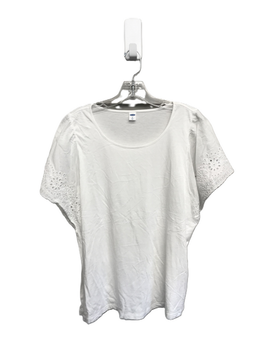 White Top Short Sleeve Basic By Old Navy, Size: Xl