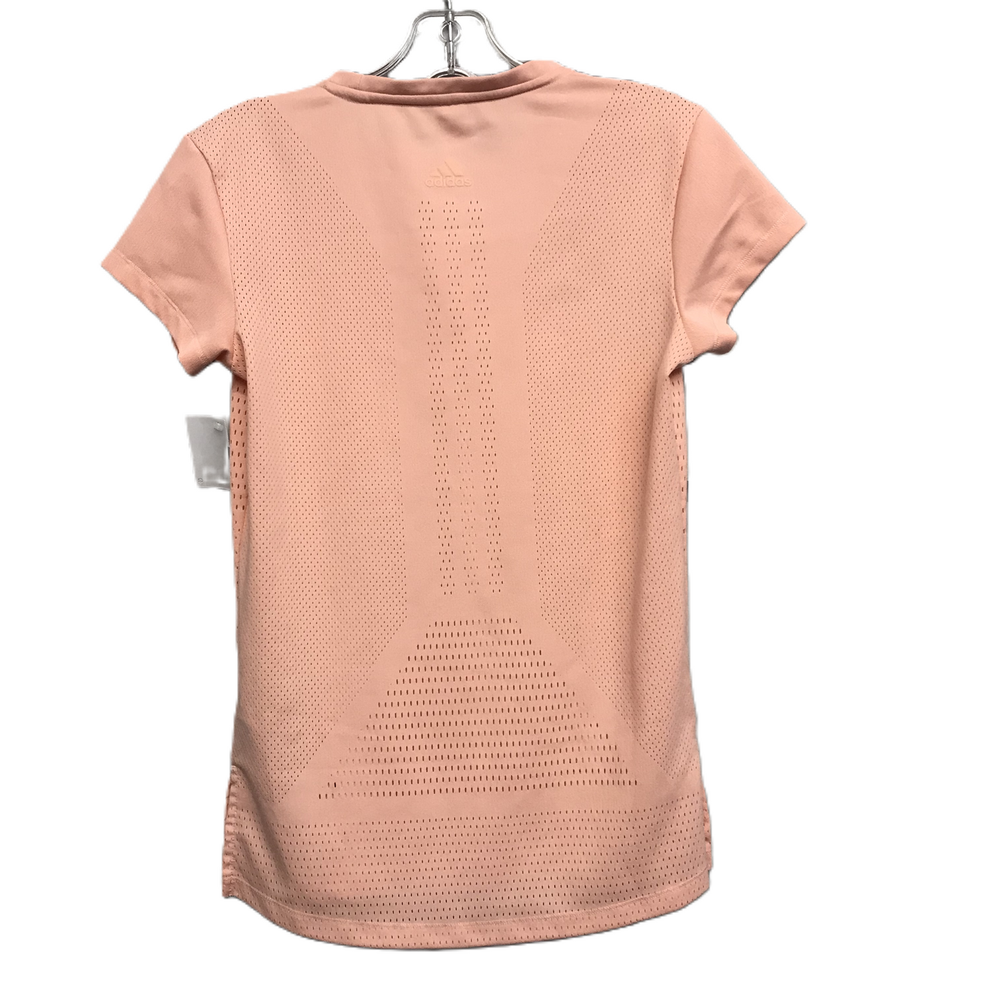 Athletic Top Short Sleeve By Adidas In Peach, Size: Xs