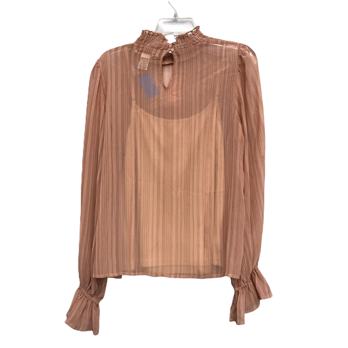 Top Long Sleeve By Flying Tomato In Orange, Size: L