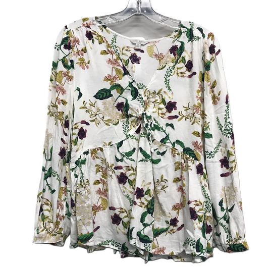 Top Long Sleeve By Lucky Brand In Floral Print, Size: L