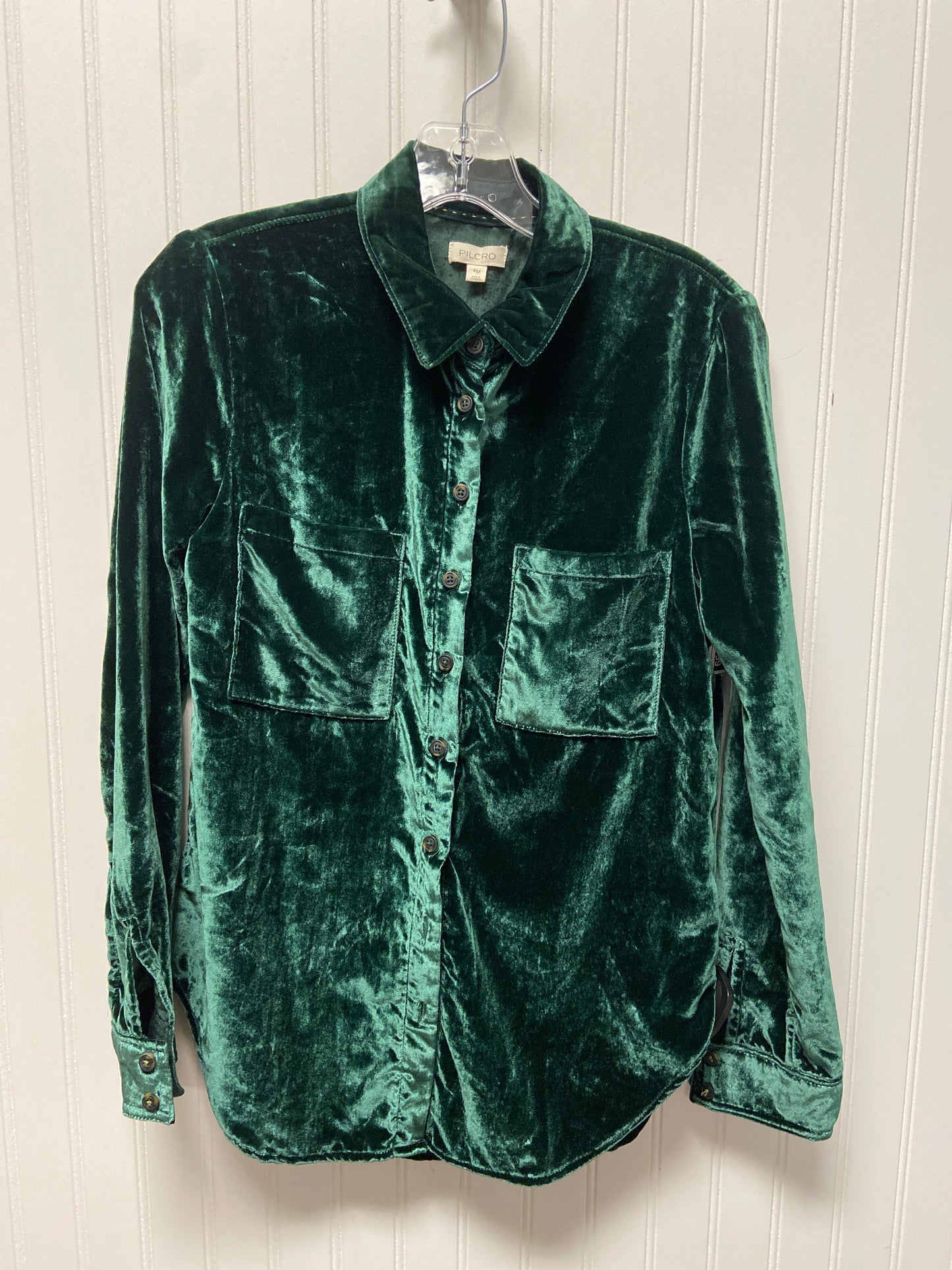 Top Long Sleeve By Pilcro In Green, Size: Xxs