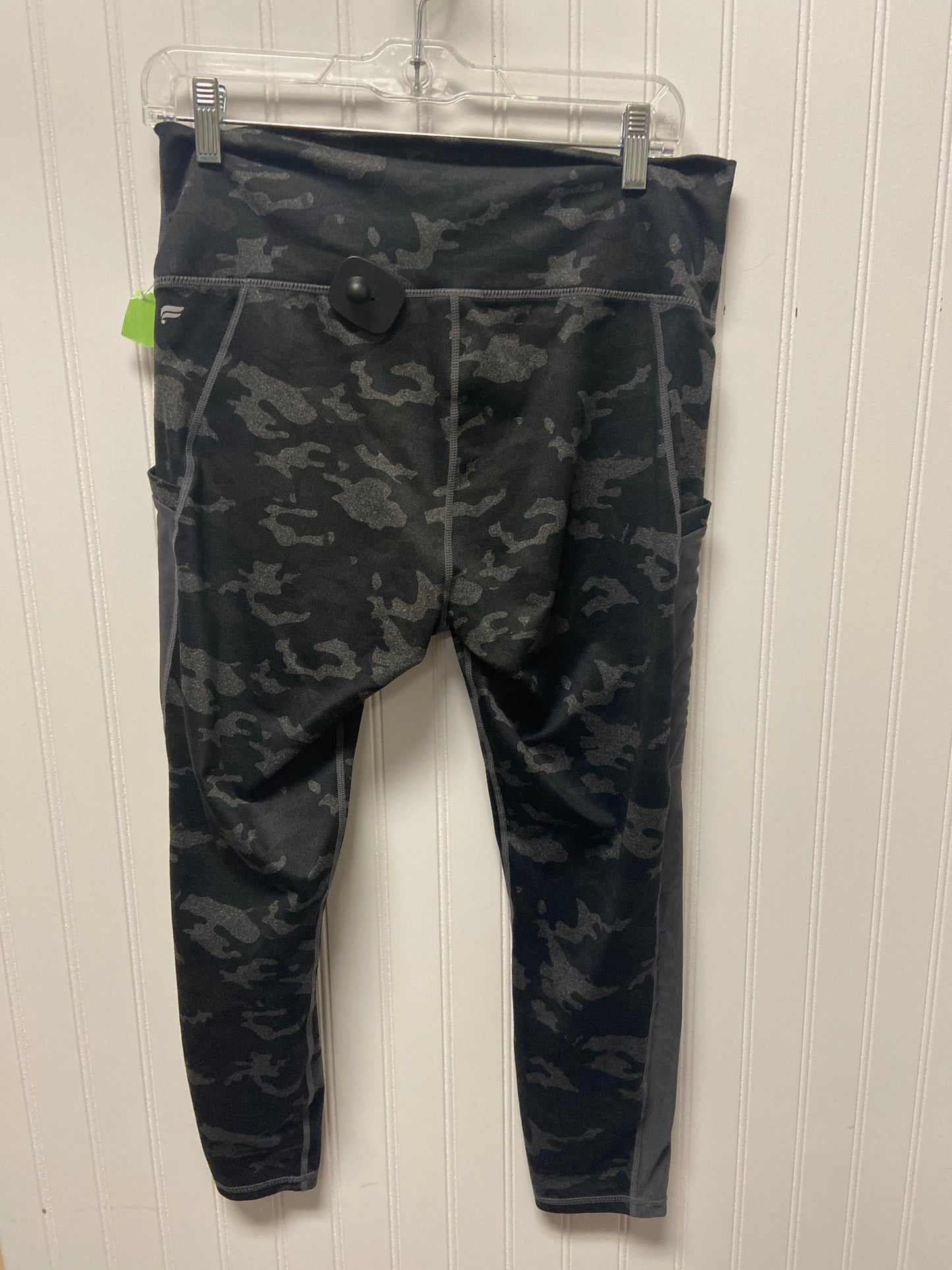 Athletic Leggings By Fabletics In Camouflage Print, Size: L