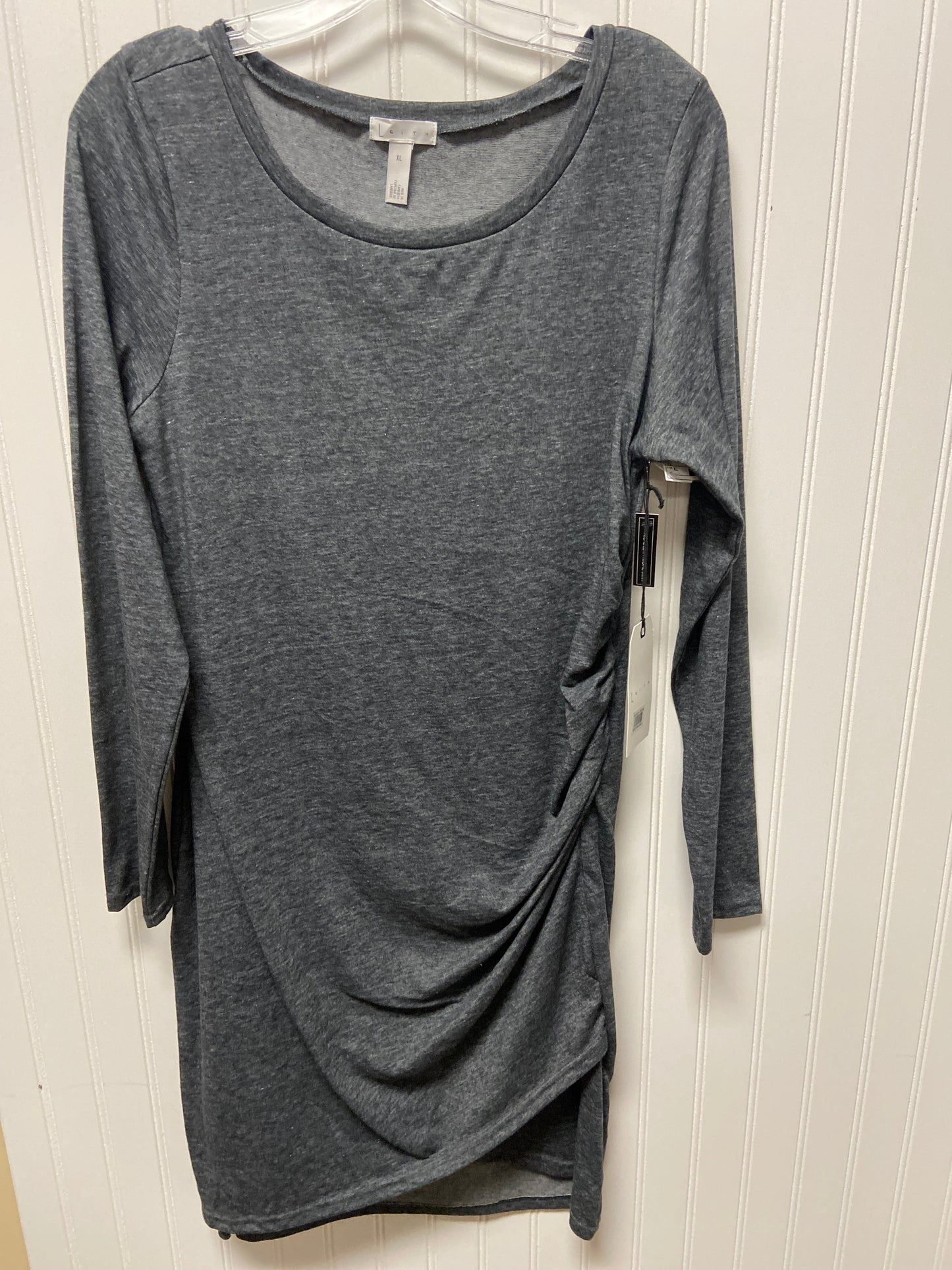 Grey Dress Casual Midi Leith, Size Xl