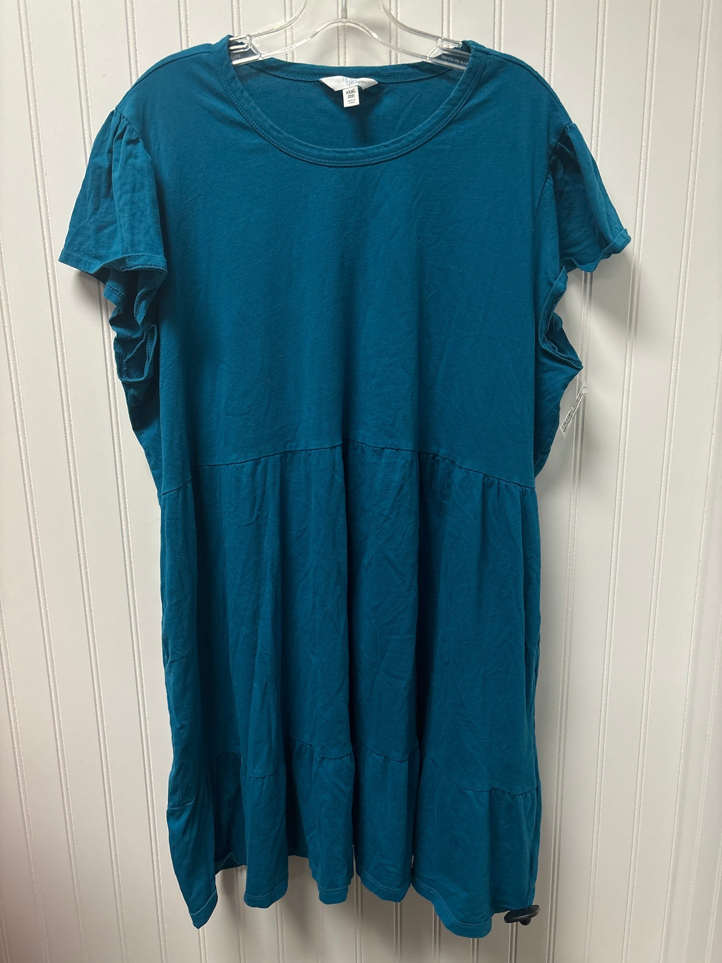 Teal Dress Casual Midi Time And Tru, Size 3x