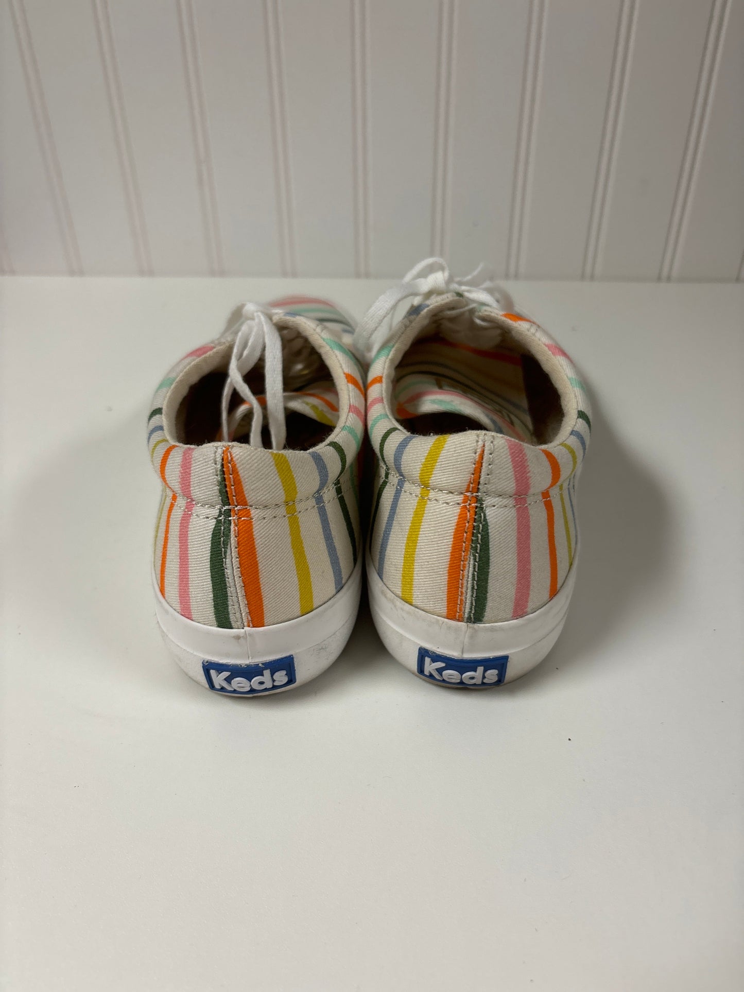 Striped Pattern Shoes Flats Keds, Size 6