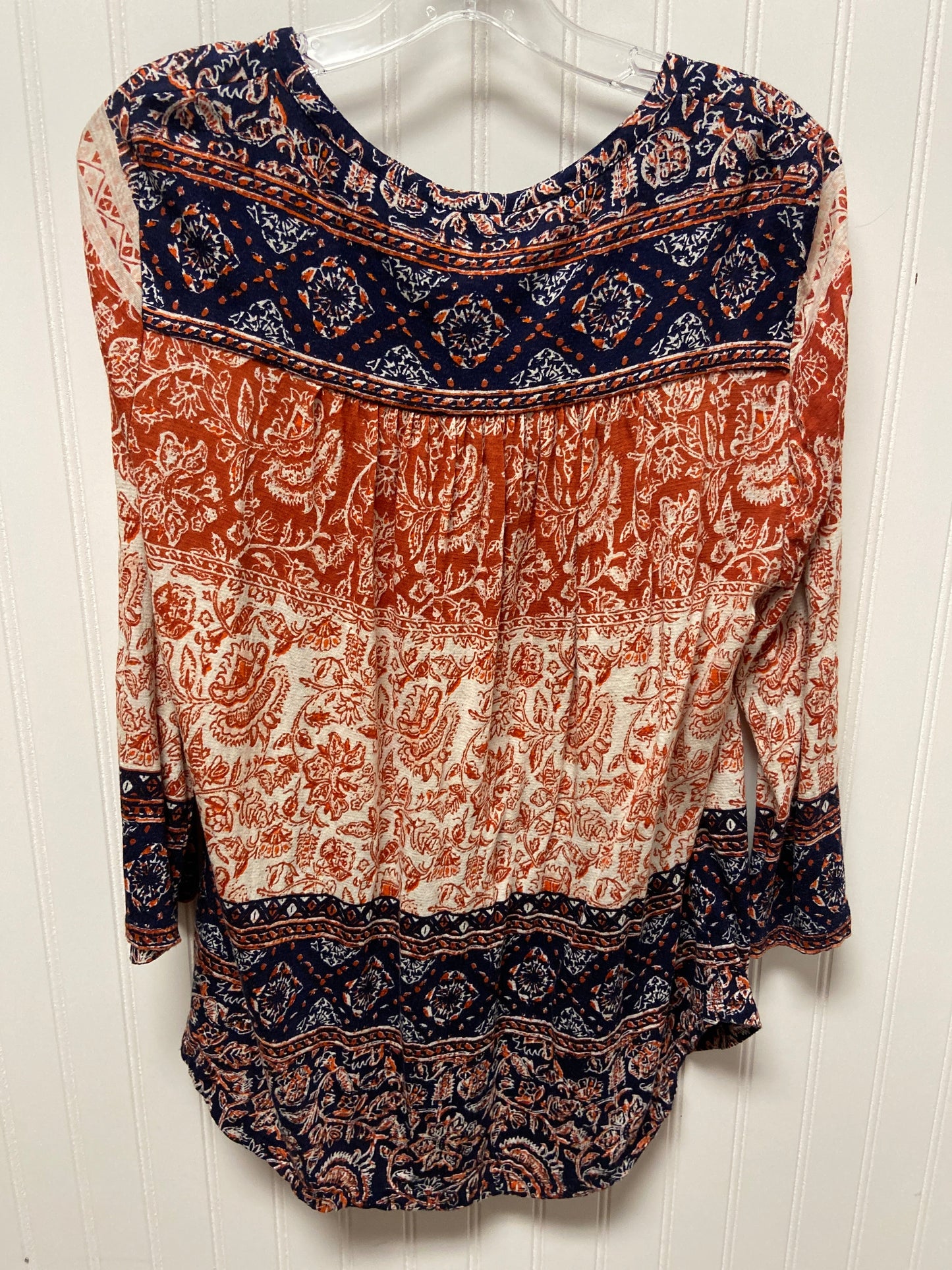 Top Long Sleeve By Lucky Brand In Navy, Size: L