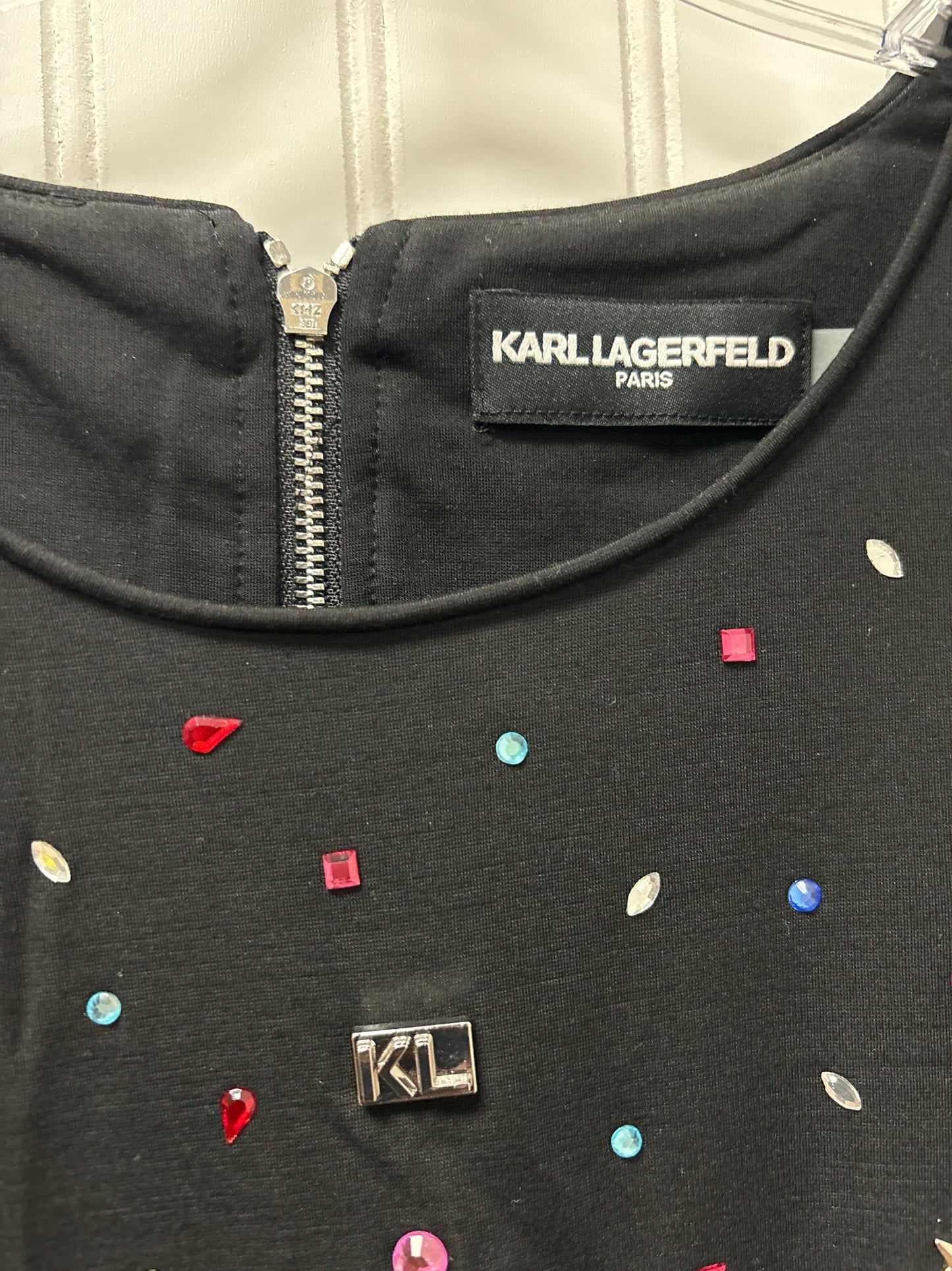 Dress Designer By Karl Lagerfeld In Black, Size: M